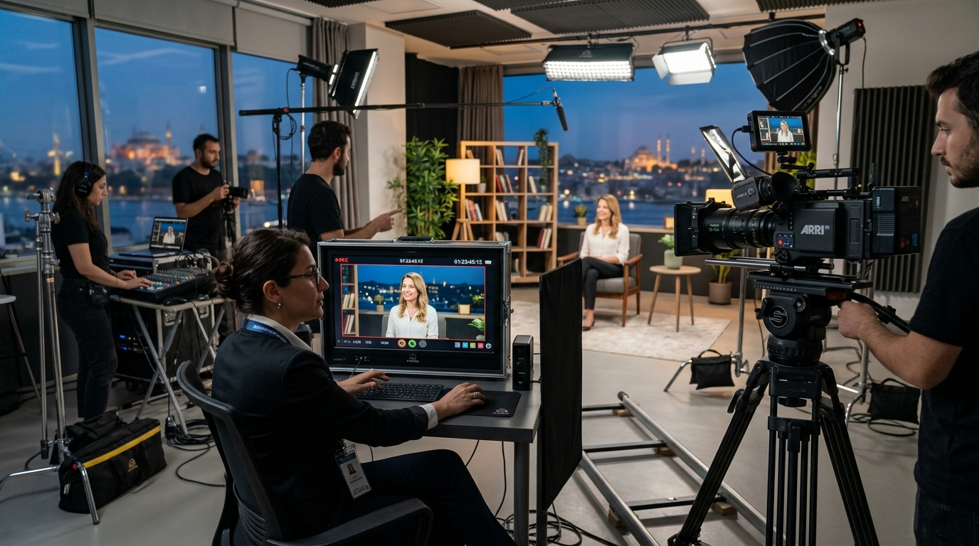 Kurumsal tanıtım filmi çekimi, İstanbul stüdyosu