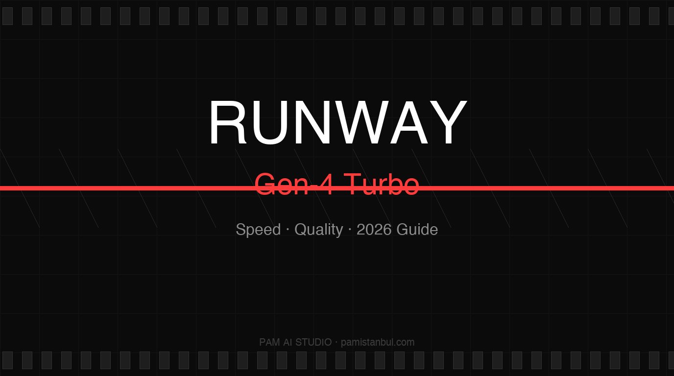 Runway Gen-4 Turbo AI video üretimi — hızlı ve yüksek kaliteli video içerik akışı.