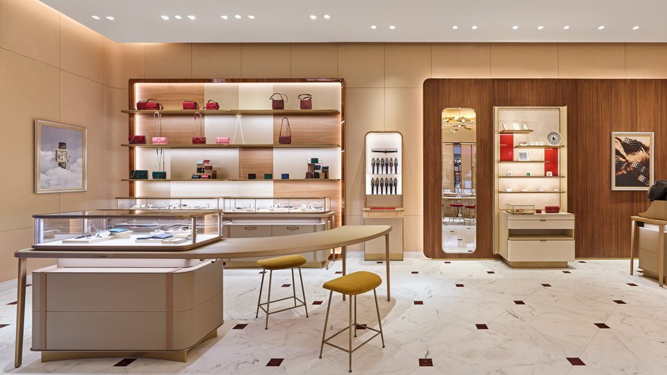 Cartier butik aydınlatma ve materyal dokusu · PAM İstanbul.