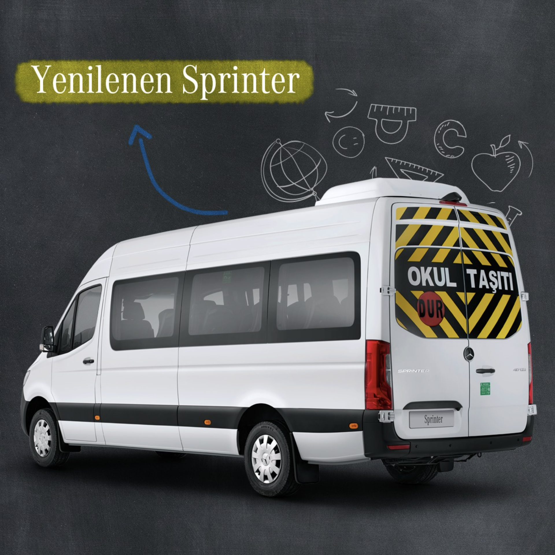 Mercedes-Benz Sprinter reklam çekimi hero kompozisyon